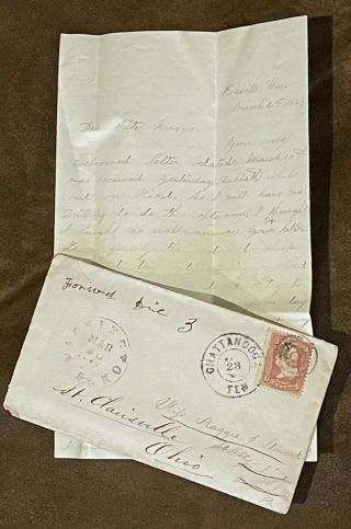 98th Ohio Infantry Letter.  Photographer Falls Off Lookout Mountain.  Great Content