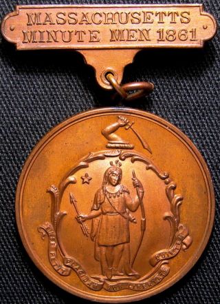 1861 Civil War Soldier Veteran Medal 5th Massachusetts Benjamin Brown Minute Men
