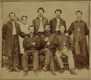 1860s Civil War Union Army Officers Group Cdv Photo Taken At Orleans La