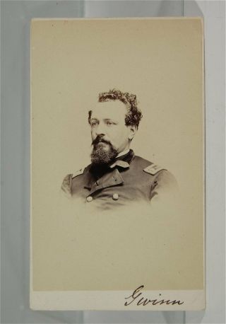 1860s Civil War Navy Lieut Commander William Gwin Cdv Photo Killed In Action Kia