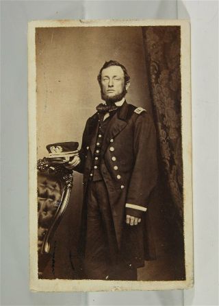 1860s Civil War Navy Master Thomas E Smith Cdv Photograph Brown Water Navy Photo