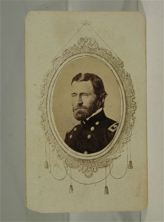 1860s Civil War Union General Ulysses S Grant Cdv Photo By Mathew Brady