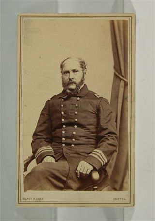 1860s Civil War Union Navy Rear Admiral John Winslow Cdv Photo Uss Kearsarge