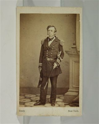 1860s Civil War Union Navy Rear Admiral Andrew Hull Foote Cdv Photo By Brady