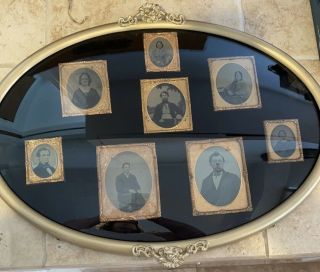 Civil War Jefferson Davis,  7 Family? Tintype? Daguerreotypes Ambrotypes Framed