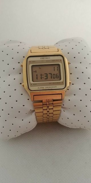 Vintage Seiko A914 - 5a09 Lcd Digital Chronograph Watch 1984