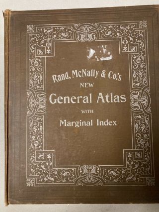 1895 Rand,  Mcnally &co.  ’s General Atlas With Marginal Index