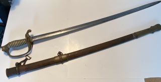 Civil War Model 1850 Staff And Field Officers Sword & Scabbard Matching Numbers￼