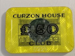 Curzon House Club $50 Plaque Jeton Casino Chip London United Kingdom