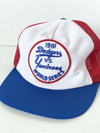 Los Angeles Dodgers Yankees Vintage 1981 World Series Snapback Hat Cap
