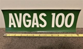Vintage Aviation Avgas 100 Decal - N.  O.  S.  - 12 " X 4 "