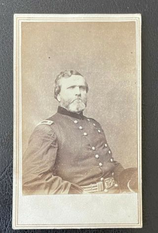 Civil War Union General George H.  Thomas - Cdv Photo By Brady & Anthony