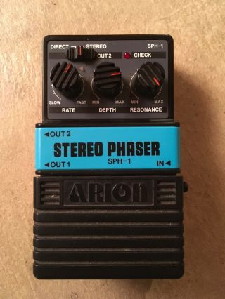 Arion Sph - 1 Stereo Phaser Analog Guitar Pedal Vintage 80 