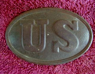 Very Fine U.  S.  Civil War Cartridge Box Plate Recovered Port Hudson