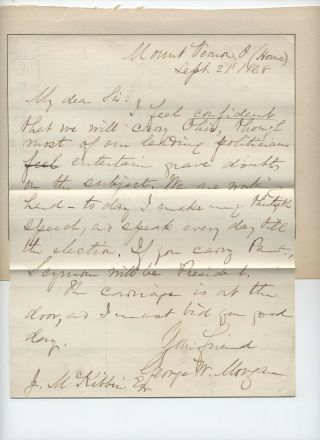1868 George W.  Morgan Autograph Letter Civil War General [fp.  317]