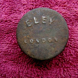 Civil War Percussion Tin Marked " Eley/london " W/caps