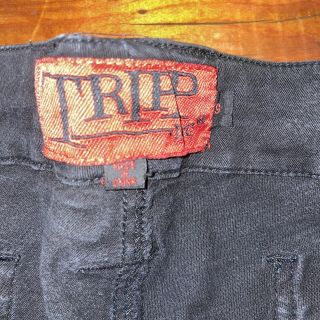 Vintage 90s TRIPP NYC Goth Raver Bondage Pants Womens 9 Cropped Black Jeans 3