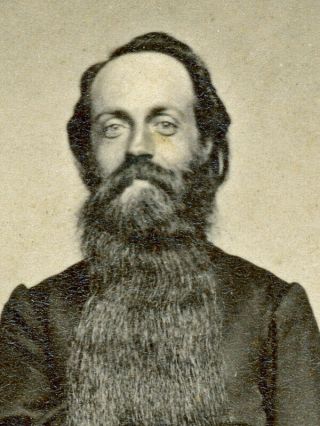 Civil War Possible Union Officer With Very Long Beard From Brown Family Album