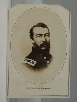 1860s Civil War Union Army General Philip Sheridan Cdv Photo By Mathew Brady