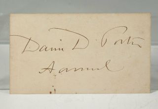 1860s Civil War Union Navy Admiral David Porter Signed Autograph Card Signature