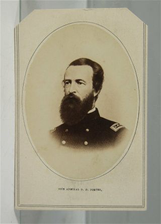 1860s Civil War Union Navy Admiral David Dixon Porter Cdv Photo By Mathew Brady