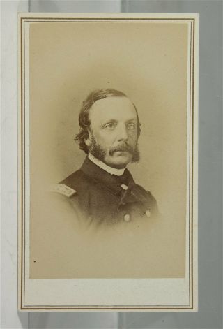 1860s Civil War Navy Commander Cdv Photo Brown Water Navy Killed In Battle