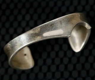 Vintage Old Pawn Navajo Hand Forged Sterling Silver Bracelet Hand Signed