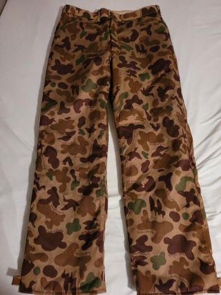 Vintage Bob Allen Ducks Unlimited Camouflage Gore - Tex Lined Pants 36x31 36x30