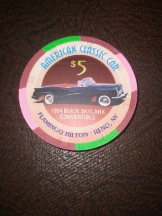 1954 Buick Skylark Convertible Classic Car $5 1996 Casino Chip Flamingo Reno
