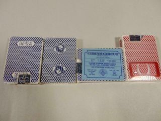 4 Vintage Las Vegas Casino Playing Card Decks - Binions - Circus Circus - Mgm Grand
