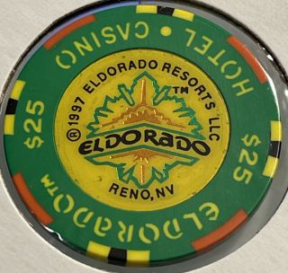 Eldorado Resorts $25 Casino Chip Reno Nevada 3.  99