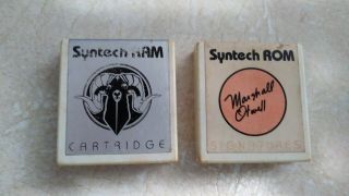 Vintage Syntech Ram & Rom Cartridges For Yamaha Dx7 Or Dx5 1980s