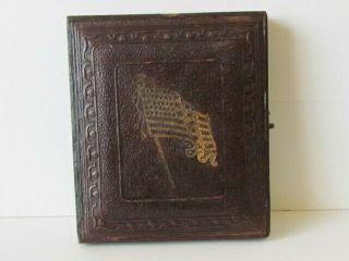 6th Plate Photograph Case With The American Flag On The Cover
