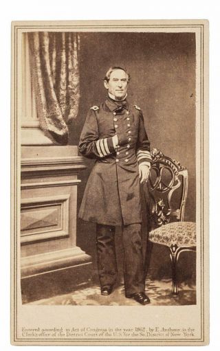 1860s Civil War Union Navy Admiral David Farragut Cdv Photo By Mathew Brady