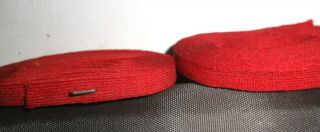 Red wool tape uniform trim,  possibly for CW period artillery shell jackets. 2