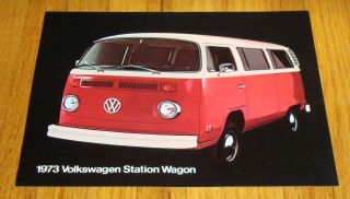 1973 Volkswagen Vw Station Wagon Van Bus Sales Brochure Sheet