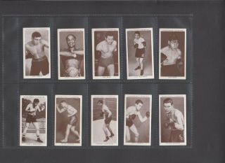 Vintage 1938 Churchman Boxing Jack Johnson Joe Louis Jack Dempsey G.  Tunney