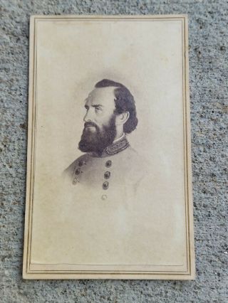 General Stonewall Jackson Civil War Cdv Vannerson & Jones Richmond,  Virginia