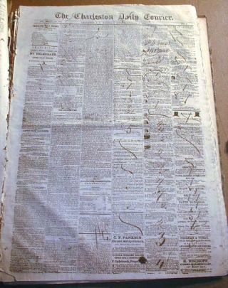 5 1859 Charleston South Carolina Newspapers Just Before The Civil War