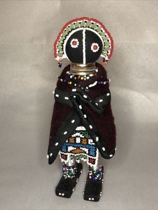 Vintage South African Ndebele 10 " Ceremonial Initiation Beaded Cloth Doll