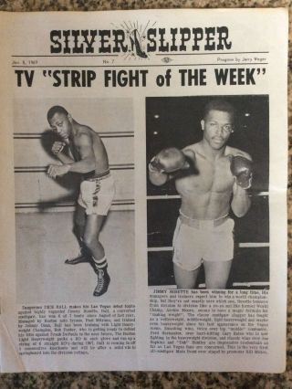 1969 - Silver Slipper,  Las Vegas - “strip Fight Of The Week” Boxing Match Brochu