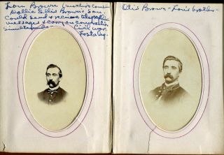 Cdv Photograph Civil War Period Album York Soldiers 114th Vol & 76th Cavalry