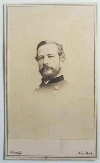 Civil War Cdv Photo Union General Alfred Pleasonton Brady Photo Untrimmed