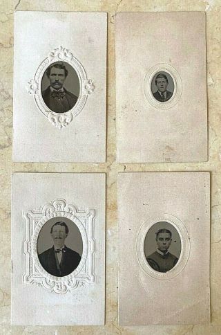 (4) - Civil War Era Tintype Photographs
