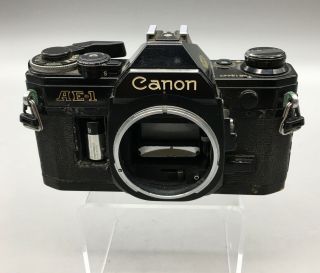 Canon Ae - 1 Slr Black Body Canon Fd 50mm 1.  8 Lens Vintage - Only - G16