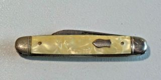 Vintage Imperial Folding Pocket Knife 3 " 2 Blade Pearlized Handle 8872