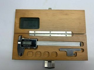 Vintage Brown & Sharpe Digit - Cal Ii Digital Calipers W/ Wooden Box