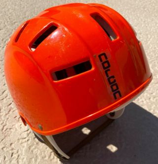Vintage Norcon Orange Skateboard Helmet - Complete - Small