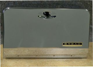 Vintage Chrome Lincoln Beauty Box Bread Box Pie Shelf Cutting Board Mid Century