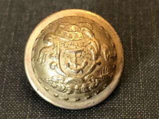 Civil War Era Staff Rhode Island State Seal Militia Button,  22mm